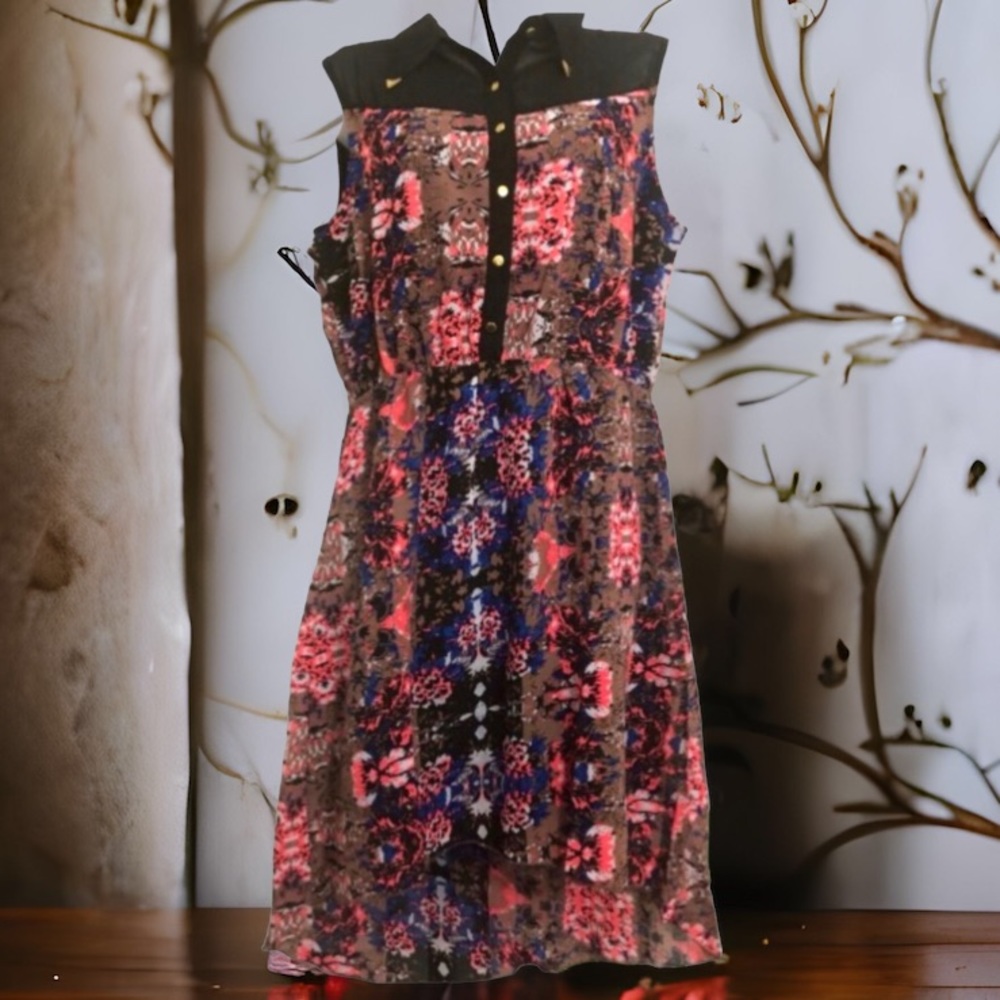 Printed Chiffon High Low Dress